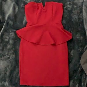 Charlotte Russe: Heart cut burgundy/red mini dress